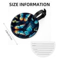 thumbnail image 5 of Butterfly Set of 2pcs PU Leather Round Suitcase Tags with Privacy Cover and Name ID Tag - Ideal for Travel Luggage, Handbags, Backpacks, School Bags, 5 of 6