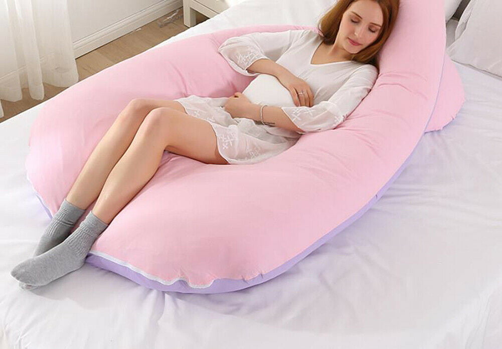 BODY NEST™ Pregnancy Pillow for Sleeping — U Shaped Maternity Pillow for  Pregnant Women — Cooling Body Pillow for All Seasons with Reversible 