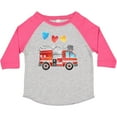 thumbnail image 3 of Inktastic Valentine's Day Fire Truck with Hearts Boys or Girls Toddler T-Shirt, 3 of 5
