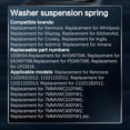 thumbnail image 2 of BQLZR Ressort de Suspension pour Laveuse de Rechange W10400895 Lot de 4, 2 of 6