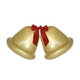 thumbnail image 2 of Campana navideña inflable, adorno de bola inflable de PVC con lazos, decoración navideña Doble Oro, 2 of 9