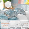 thumbnail image 3 of Blue Jellyfish Coastal Bedding 3 Piece Duvet Cover Set Twin Size, Summer Beach Nautical Starfish Coral Soft Microfiber Comforter Cover with Zipper Closure & Pillowcases, FadeResistant Quilt Cover, 3 of 9