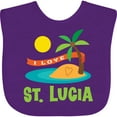 thumbnail image 3 of Inktastic I Love St Lucia Boys or Girls Baby Bib, 3 of 4