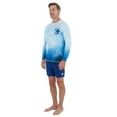 thumbnail image 3 of Mens UPF 50+ Rashguard Swim Tee Long Sleeve Running Shirt Swimwear Swim Shirts, Shark, Size: L, Uzzi Active Wear, 3 of 3
