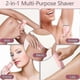 thumbnail image 3 of Womens Shaver Dual-Head Bikini Trimmer for Women 2-in-1 Women's Body Shaver USB Charge Waterproof Painless Electric Razors for Silk Skin, 3 of 5