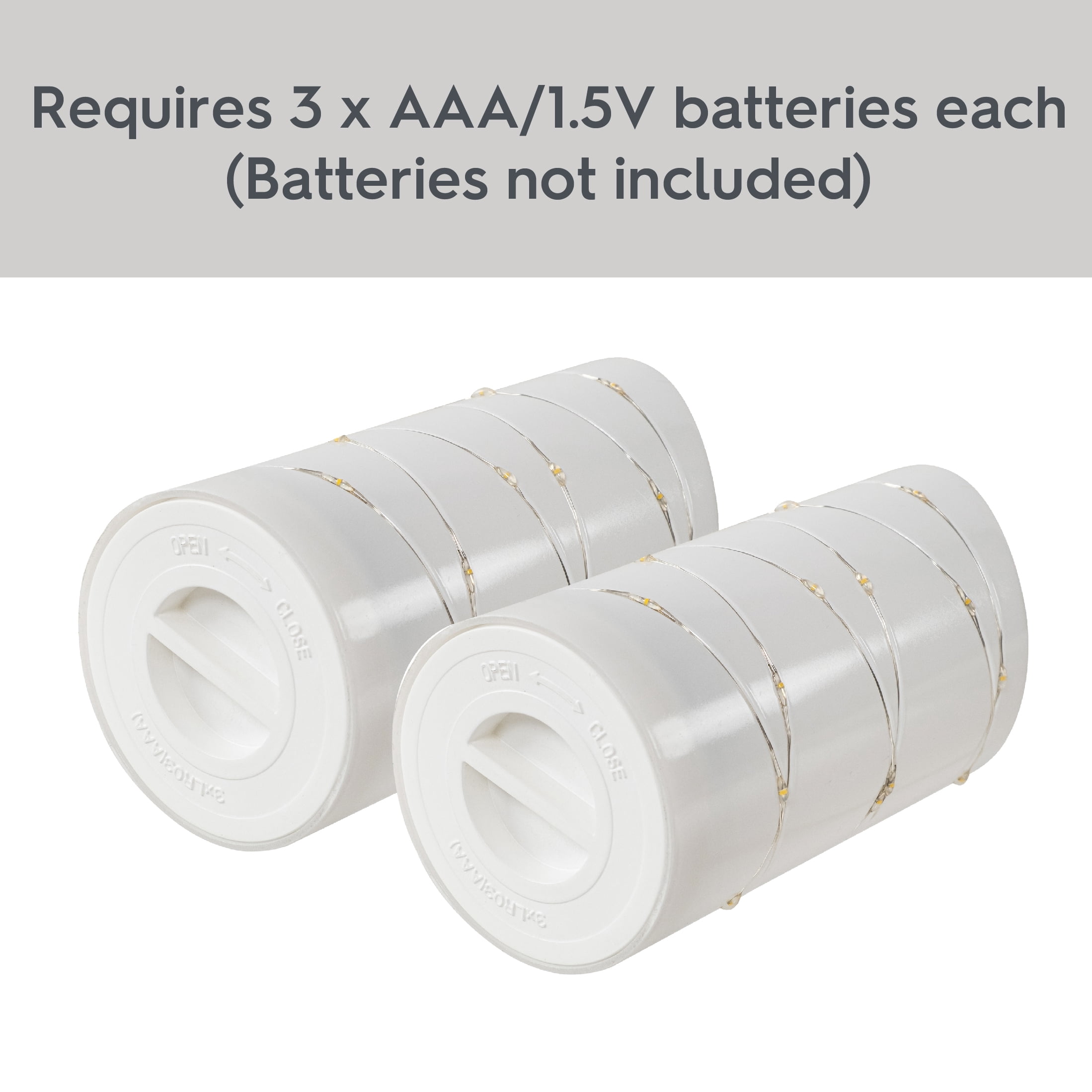 Better Homes & Gardens 2PK Flameless LED Pillar White Candles, 3"Dia. x 6"H, 0.34 lb Weight each