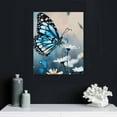 thumbnail image 4 of FCXZI Butterfly Bathroom Decor Wall Art Teal Wall Decor Butterfly Canvas Decorated Flower Prints Painting Artwork for Bathroom living room Bedroom  16x20in, 4 of 5