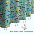 thumbnail image 6 of Cartoon Traffic Vehicles Boats Light Blue Pattern Shower Curtain 72"x84" ,Bathroom Decorative Shower Curtains Set with 12 Hooks,Modern Waterproof Washable Shower Curtain, 6 of 6