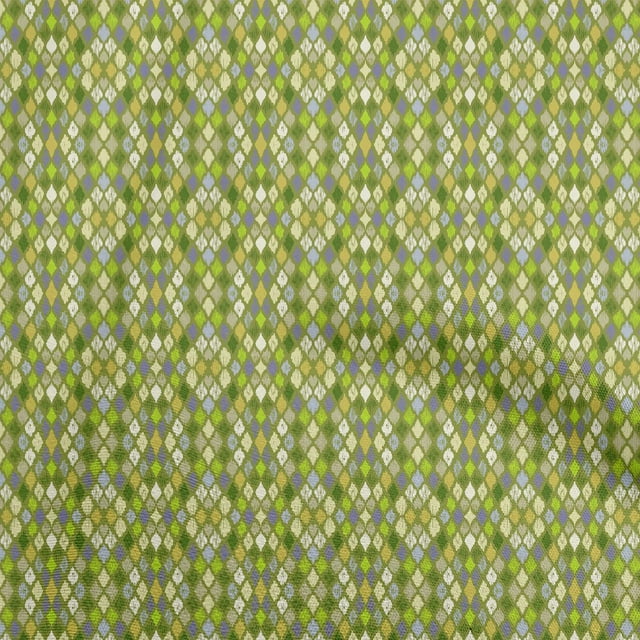 oneOone Georgette Viscose Light Green Fabric Asian Ikat Sewing Craft Project Fabric Prints by Yard 42 Inche Wide-7973