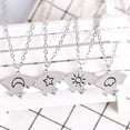 thumbnail image 4 of 4 Pcs Puzzle Best Friend Friendship Necklaces Set with Inlaid Rhinestones, Sun, Moon, Cloud and Star, Sewing, Best Friend Pendant, Trendy Jewelry, Gift(Gold), 4 of 5