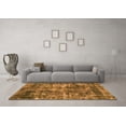 thumbnail image 3 of Ahgly Company Indoor Round Oriental Orange Industrial Area Rugs, 5' Round, 3 of 4