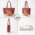 thumbnail image 4 of XYZCANDO Christmas Highland Cow Printed Quilted Shoulder Tote Bag Large Capacity Casual Handbag for Holiday Shopping Work Travel Daily Use, 4 of 7