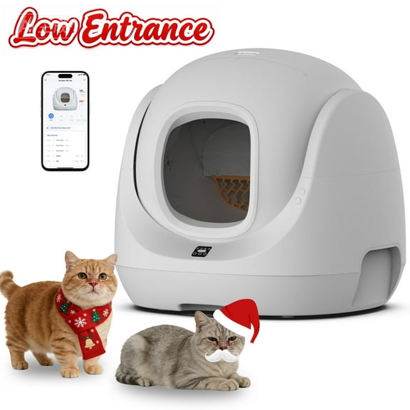 CATLINK Automatic Litter Box, Self Cleaning Cat Litter Box, Odor Removal, APP Control, Large Litter Box for Multi Cats, 70L