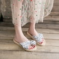 thumbnail image 6 of ZTTD Women's Shoes Wear Non-Slip Comfortable Fashion Bow Polka-Dot Slippers White, 6 of 8