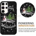 thumbnail image 2 of 2 Packs Christmas Print Phone Case for Samsung Galaxy S22 Ultra 5G 6.8", Aesthetics Pattern Design Soft TPU Silicone Xmas Cases, Shockproof Bumper Protector Camera Girls Women Cover, Snowman A, 2 of 6
