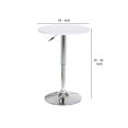 thumbnail image 5 of Benjara BM237208 Table Ronde en Bois Réglable en Hauteur&44; Blanc, 5 of 5