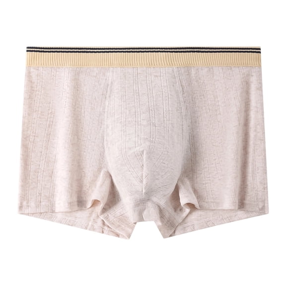 Nilvkv Mens Cotton Boxer Briefs, Mens Underwear, Regular Mid Rise Solid Cotton Breathable Comfort Single Daily Boxer Brief Pink 4XL