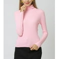 thumbnail image 4 of Turtleneck Sweaters for Women Basic Solid Color Lightweight Fall Sweater Ribbed Knit Slim Fitted Pullover Tops Shermie, 4 of 5