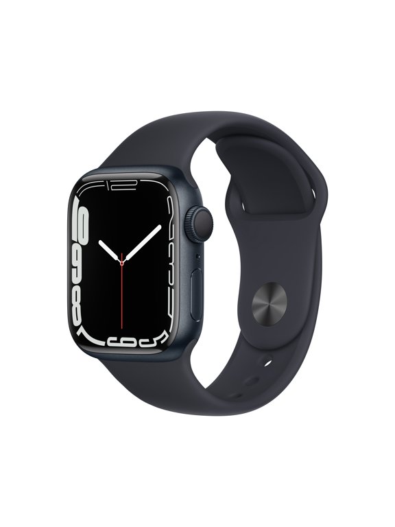 Watch Series 7 (GPS, 41mm) Midnight Aluminum Case with Midnight Sport Band - 12 Hour Battery Life