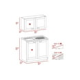 thumbnail image 2 of We Have Furniture Cabinet Set Zeus, Two Shelves, Light Gray Finish, 2 of 5