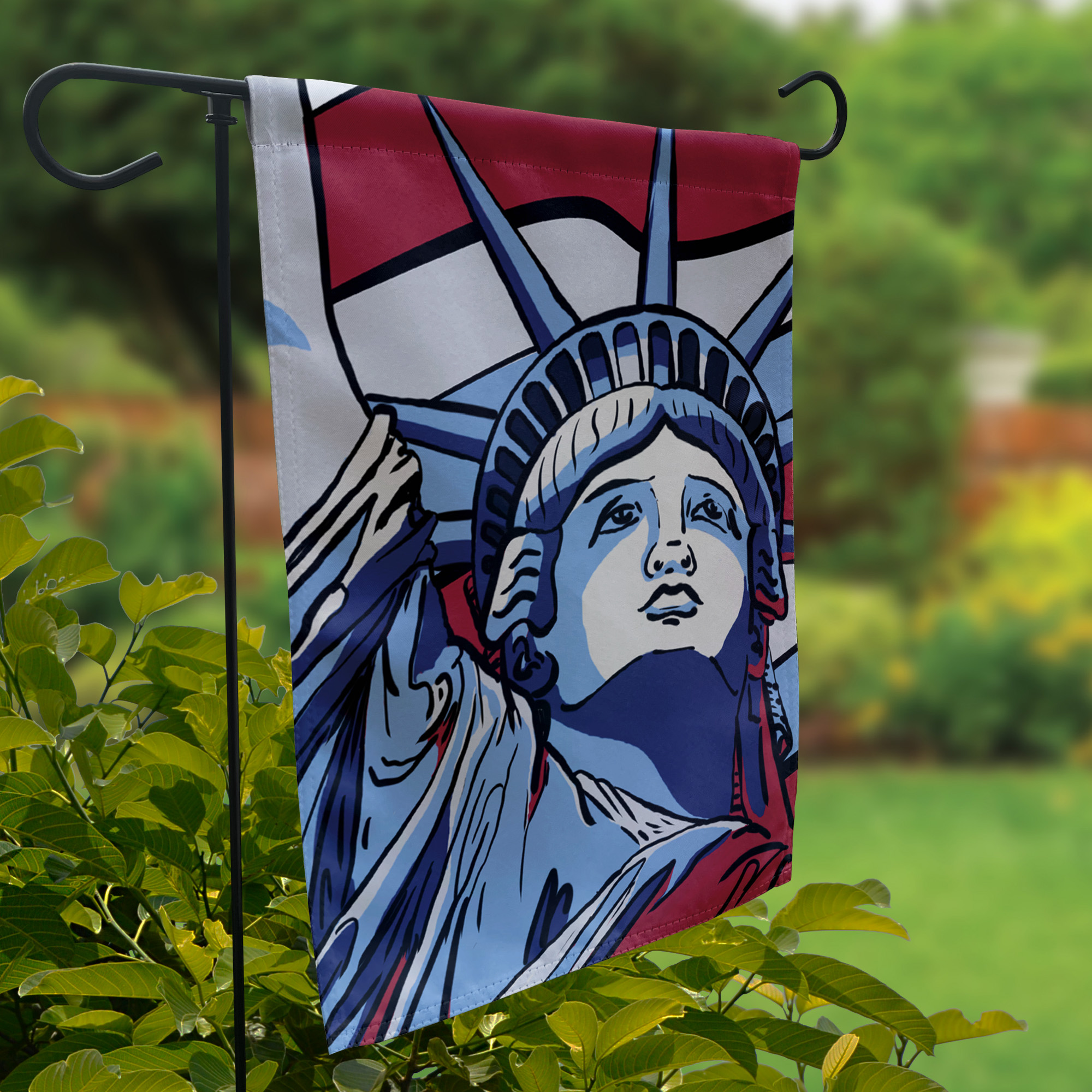 Statue Of Liberty Garden Flag by Ashton