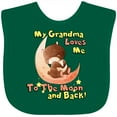 thumbnail image 3 of Inktastic My Grandma Loves Me to the Moon and Back Boys or Girls Baby Bib, 3 of 4