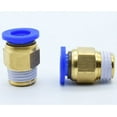 thumbnail image 1 of 10pcs PC" Straight Push In Fitting Pneumatic Push To Connect Air 4-12mm OD Hose Tube 1/8" 1/4" 3/8" 1/2"BSP Male Thread Connector ,Easy to Use, 1 of 4