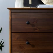 Bowery Hill Modern 40H Solid Wood Bedroom Dresser with 4-Drawers in Walnut