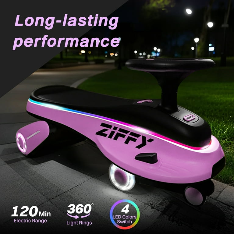 ZIFFY 45W 5.5A Light-Up Electric Wiggle Car for Kids, Rechargeable