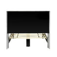 thumbnail image 5 of Better Home Products Vita Solid Wood & Velvet Twin Size Platform Bed in Gray, 5 of 9