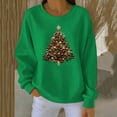 thumbnail image 3 of RXMEKW Chandail Molletonné Imprimé de Noël pour Femmes, Manches Longues Décontracté Col Rond, Coupe Ample, Noir, 3 of 4