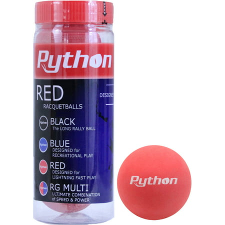 Python 3 Ball Can Red Racquetballs (Lightning