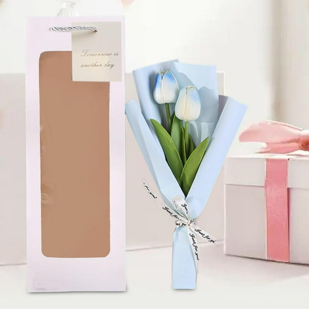 Ramo artificial de tulipanes Soledad regalo del Día de la madre Azul