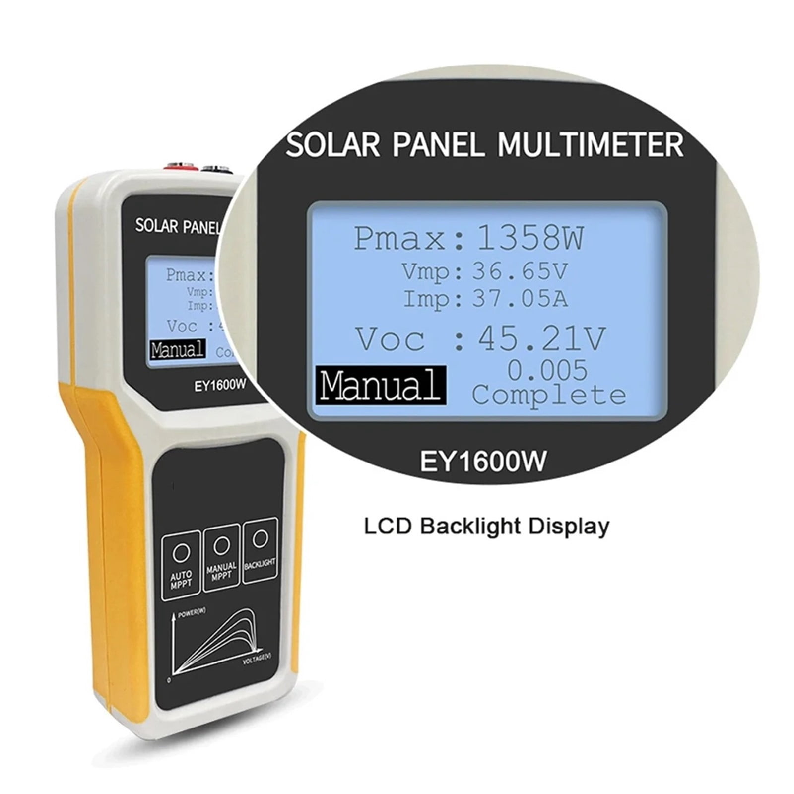 EL400B Photovoltaic Panel Multimeter Solar Panel MPPT Tester Voltage Current Power Test Meter Multi Meter ,Easy to Use