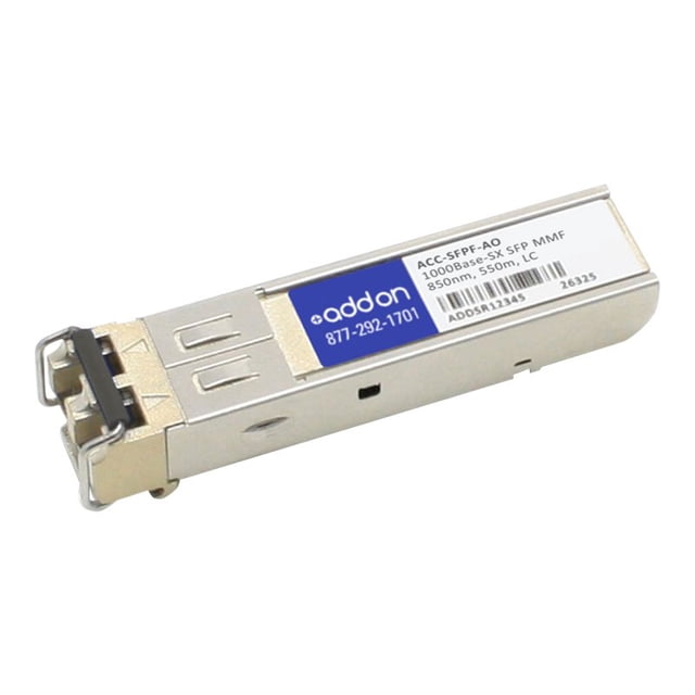AddOn Citrix ACC-SFPF Compatible SFP Transceiver - SFP (mini-GBIC) module Transceiver (Équivalent à: Citrix ACC-SFPF) - GigE - 1000Base-SX - LC multi-mode - jusqu'à 1800 Pi - 850 nm (Lot de 4)