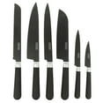 thumbnail image 3 of Martha Stewart Everyday Stainless Steel 6-Piece Kitchen Knife Set with Sheath, Black, 3 of 12