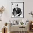 thumbnail image 4 of Historic Framed Print, [Hubert H. Humphrey, half-length portrait, facing slightly left], 17-7/8" x 21-7/8", 4 of 9