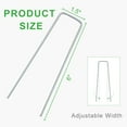 thumbnail image 7 of GROWNEER 100 Packs 6 Inches Heavy Duty 11 Gauge Galvanized Steel Garden Stakes Staples Securing Pegs for Securing Weed Fabric Landscape Fabric Netting Ground Sheets and Fleece, 7 of 7