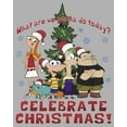 thumbnail image 2 of Boy's Phineas & Ferb We're Gonna Celebrate Christmas Graphic Tee Athletic Heather Small, 2 of 5
