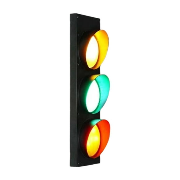 Xuanheng Traffic Light Wall Lamp,Industrial LED Wall Sconce,Retro,LED Traffic Stop Light,Kids Bedroom Stop Light for Room Decor Office