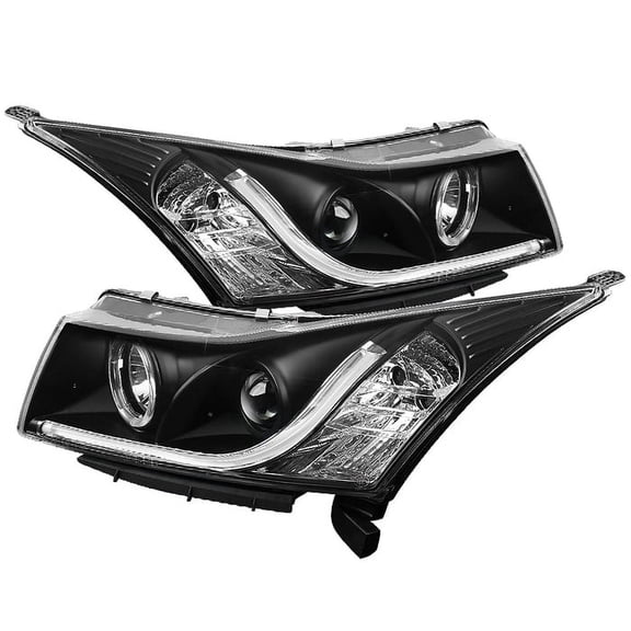Spyder Chevy Cruze 11-14 Projector Headlights - Light Tube DRL - Black - High H1 (Included) - Low H7 (Included) Fits select: 2011-2014 CHEVROLET CRUZE