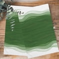 thumbnail image 4 of Ombre Waves Kitchen Towels Set of 2, Water Absorbent Dish Towel, Abstract Art Gradient Sage Green Modern Decorative Hand Towels - Quick Drying Cloth for Cooking Baking, 18x28 Inch, 4 of 8