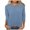 Sky Blue, variant on Towmus Plus Size 3/4 Sleeve Tops For Women,Women'S Casual 3/4 Sleeve T-Shirts Round Neck Blouses Loose Fit Pullover Shirt Cute Tunic Tops Basic Tees