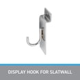 thumbnail image 4 of SSWBasics Pack of 25 Chrome Slatwall Hooks for Display - Durable Slat Wall Hanging Hooks for Retail and Home Use - Versatile and Sturdy Slat Wall Accessories, 4 of 4
