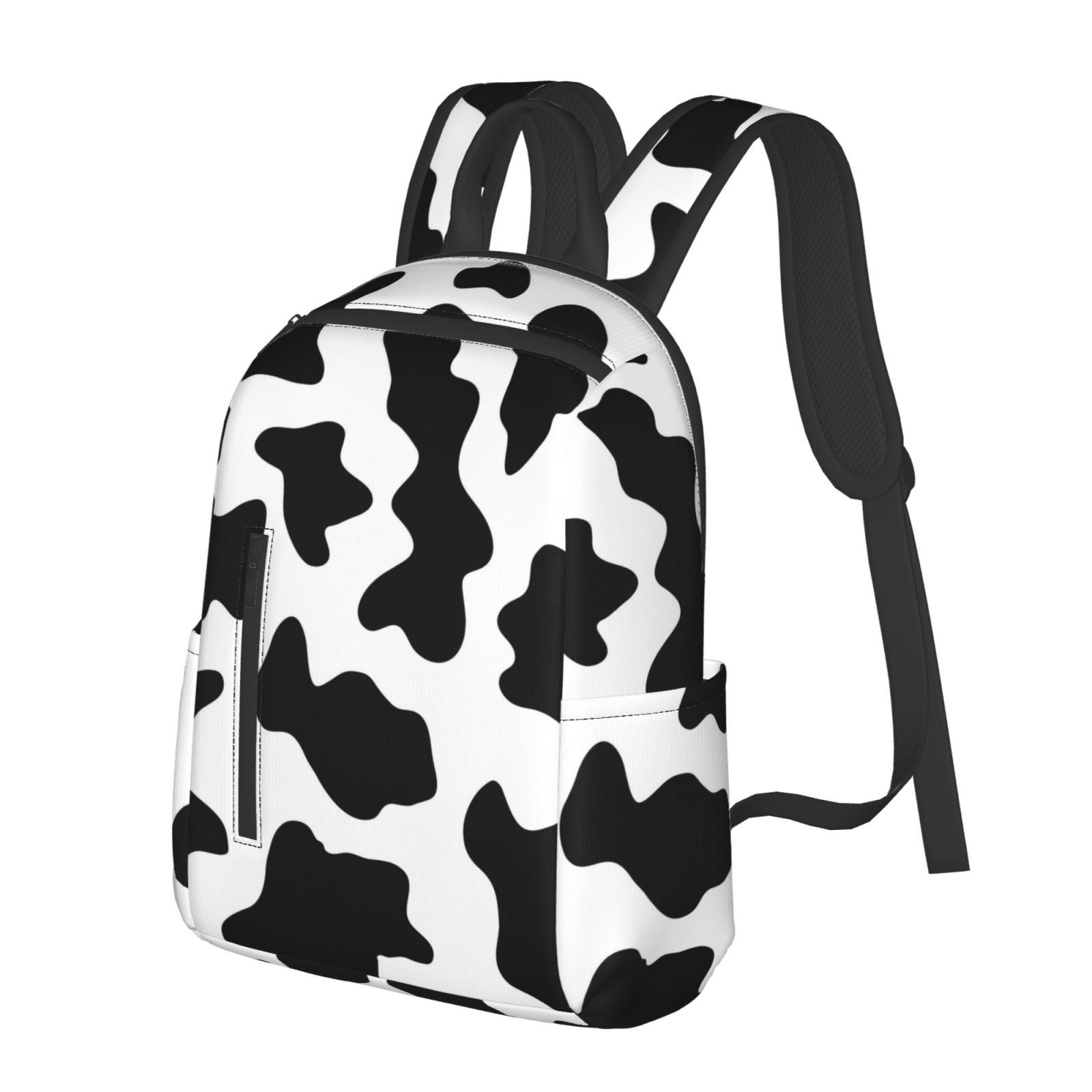 Xecao Milk Cow print Backpack For women men Aesthetic Lightweight Travel Daypack Simple Cute Backpack For Bookbag