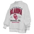 thumbnail image 2 of Women's Pressbox  Heather Gray Oklahoma Sooners Reversible Sweatshirt, 2 of 5