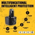 thumbnail image 4 of Batería de repuesto VANON DW9062, 4,8 Ah, 9,6 V, Ni-Mh, Dewalt, 4 of 6