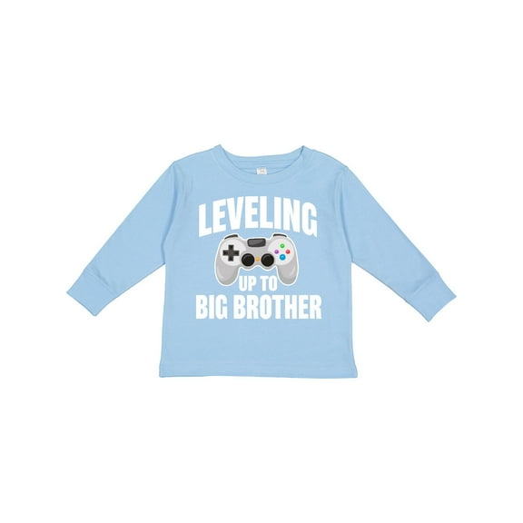Inktastic Leveling Up to Big Brother Boys Long Sleeve Toddler T-Shirt