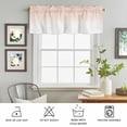 thumbnail image 4 of Rod Pocket Window Valances Modern Minimalist Color Ombre Art Short Kitchen Curtains Pink to White Gradient Window Treatment Drapes for Bedroom Bathroom Living Room 56x16In,1 Panel, 4 of 9