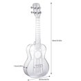 thumbnail image 3 of Ukulele transparente con bolsa Gig cuerdas 3 de limpieza regalo Yuyangstore Ukelele transparente de 23 pulgadas, 3 of 8
